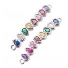 Multi Coloured  Cubic Zirconia Link 